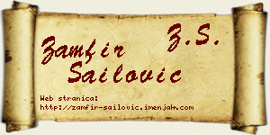 Zamfir Sailović vizit kartica
